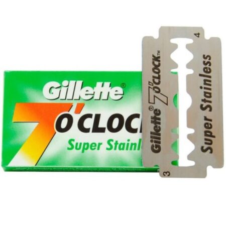 تیغ یدک سنتی اصلاح ژیلت مدل 7O'Clock بسته 5 عددی Gillette 7 O'Clock Double Edge Razor Blade