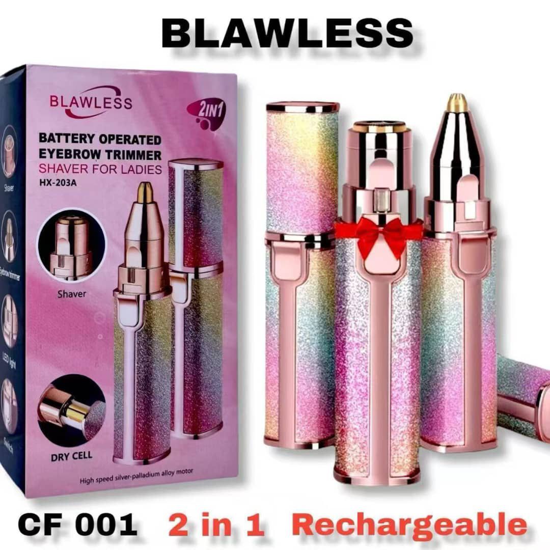 موزن _ شیور زنانه دوکاره دو سر اصلاح صورت و ابرو زنانه شارژی ماتیکی مدل HX203A مارک BLAWLESS