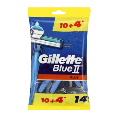 تیغ ژیلت مدل Blue 2 Plus بسته ۱۴ عددی ..تخفیف ویژه