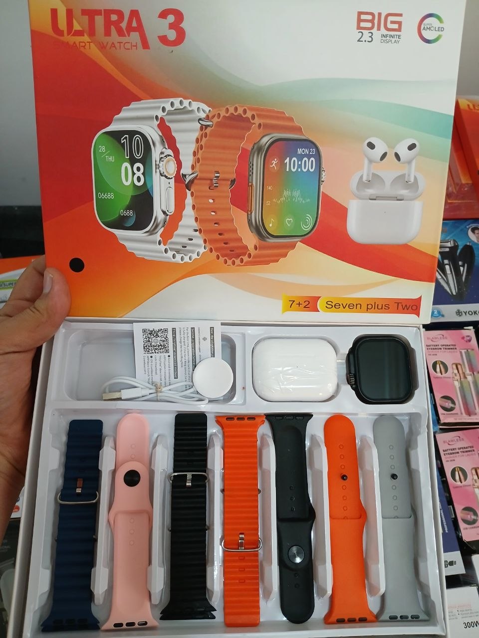 ساعت هوشمند  اولترا مدل ULTRA 3 PLUS با ایرپاد و ۷بندمچی..فروش ویژه (( فروش ویژه ))