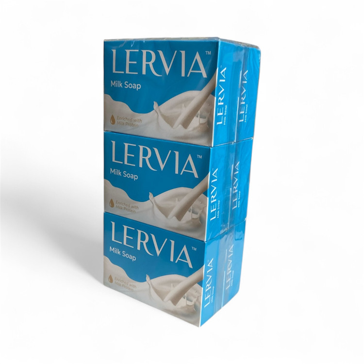 صابون شیر لرویا اصل اندونزی (۹۰ گرم هر صابون) | روشن‌کننده و مرطوب‌کننده پوست با پروتئین شیر و ویتامین E