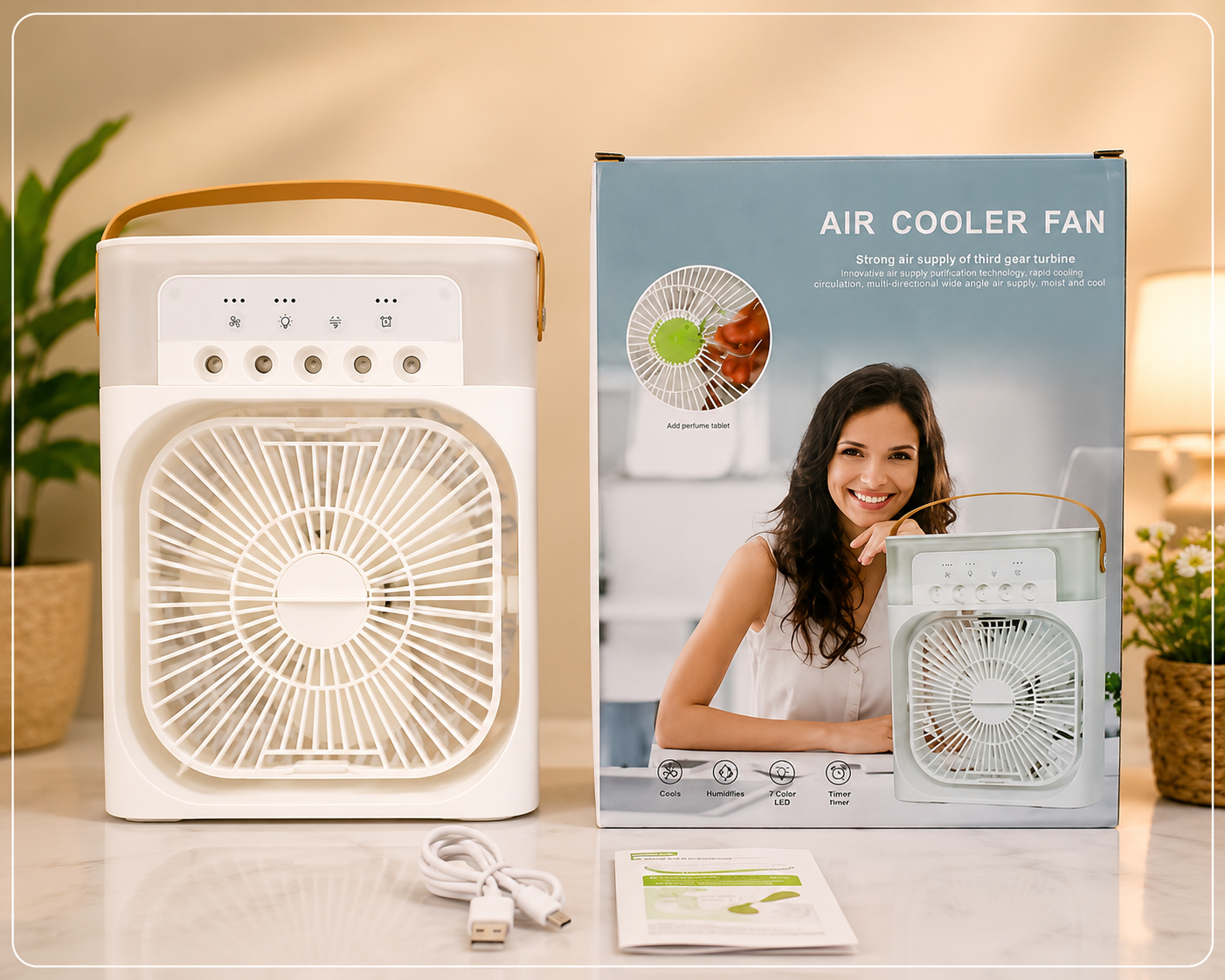 پنکه رومیزی مه پاش و خنک کننده Air Cooler Fan