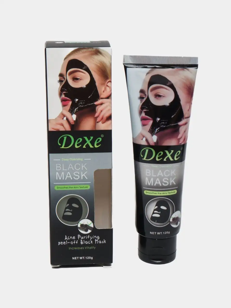 ماسک سیاه صورت لایه بردار تیوپی ۱۲۰ گرمی CHARCOAL MASK DEXE