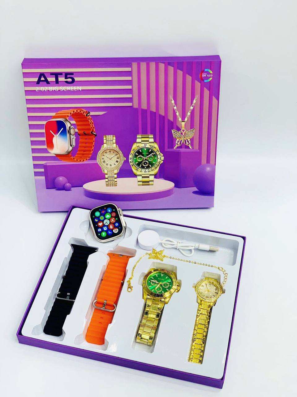 ست و پک ۳ عددی ساعت هدیه هوشمند مدل AT5..اسمارت واچ فروش و تخفیف ویژه